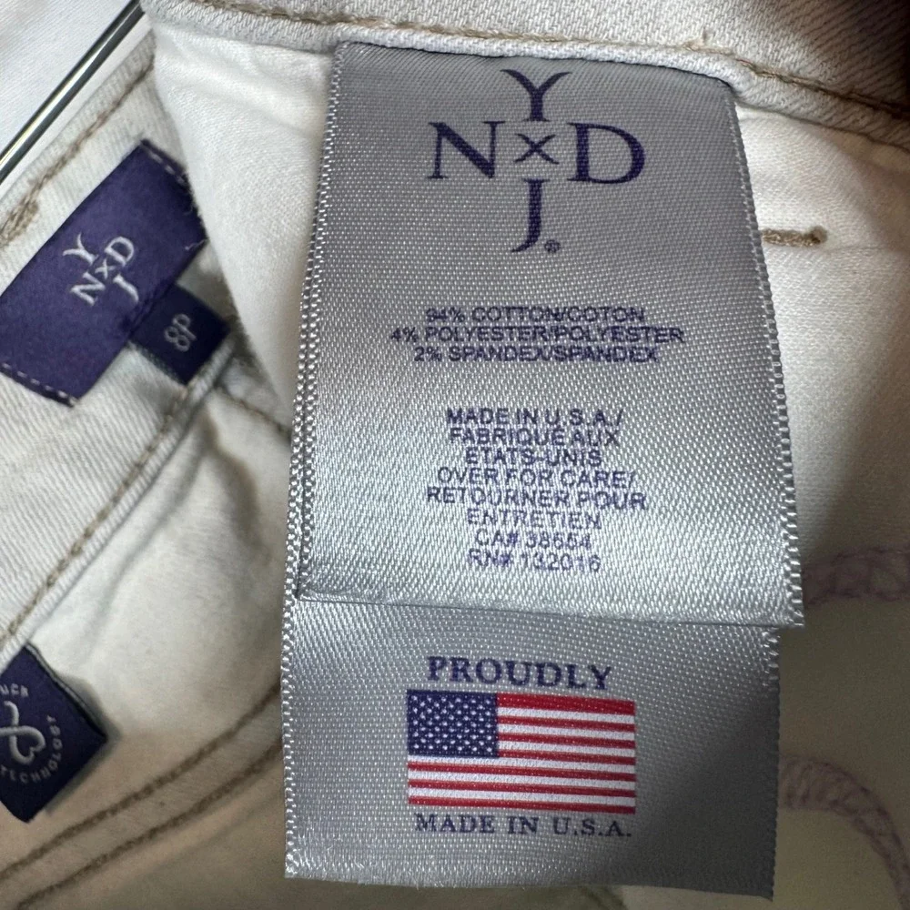NYDJ Ankle Legging Jeans‎ Womens Petite Color Block Stretch Denim Sz 8P